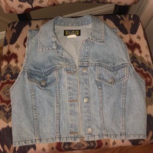 Lightly worn jean vest